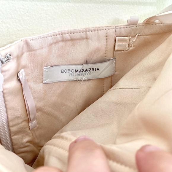 BCBG Max Azria Runway Light Sandal May Strapless Dress Sz 6 - Picture 5 of 8